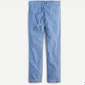 J. Crew Tie-waist Seaside Pant in Chambray